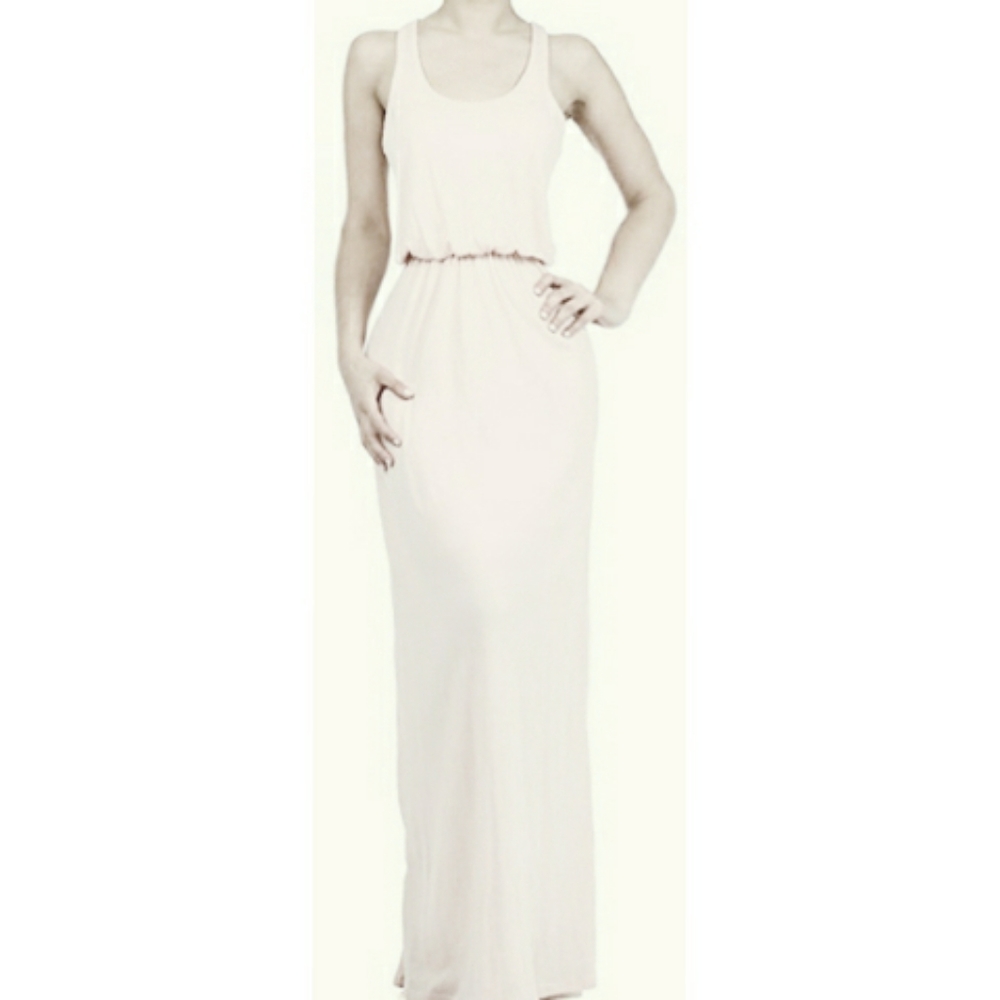 🕊 Ivory LUSH Racerback Maxi Dress XS Off White S